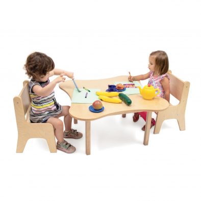 Toddler Flower Table And Two Chair Set-img