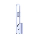1055-FTW - Swing Up Grab Bar White With Toilet Tissue Dispenser 1