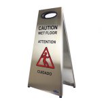 1119 - Stainless Steel Wet Floor Sign 1